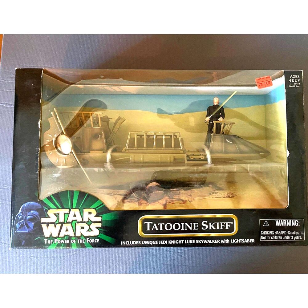 BRAND NEW Star Wars Power of the Force Tatooine Skiff Jedi Luke Skywalker 1999